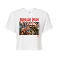 thumbnail image 1 of Jurassic Park - T-Rex Banner Scene - Juniors Cropped Graphic T-Shirt, 1 of 5