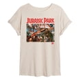 thumbnail image 1 of Jurassic Park - T-Rex Banner Scene - Juniors Oversized Graphic T-Shirt, 1 of 5