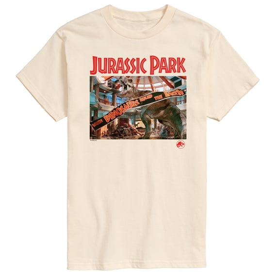 Jurassic Park - T-Rex Banner Scene Short Sleeve Graphic T-Shirt