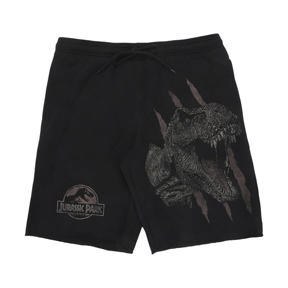 Jurassic Park T-Rex & Logo Men’s Black Sleep Pajama Shorts -XXL