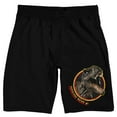 thumbnail image 1 of Jurassic Park T-Rex Men's Black Sleep Pajama Shorts-Large, 1 of 5