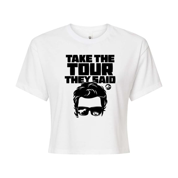 Jurassic Park - Take The Tour They Said - Juniors Cropped Graphic T-Shirt