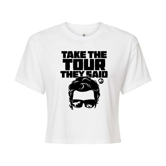 Jurassic Park - Take The Tour They Said - Juniors Cropped Graphic T-Shirt