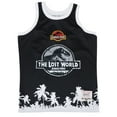 thumbnail image 1 of Jurassic Park The Lost World Men's Headgear Classics Embroider Basketball Jersey (Medium, Black/White), 1 of 2