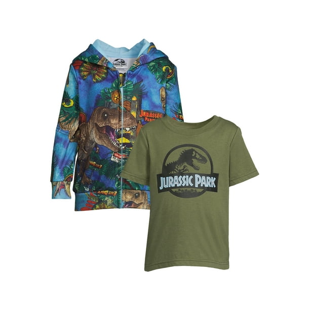 Jurassic Park Toddler Boy Sublimated Zip Up Hoodie and T Shirt Set Sizes 2T 5T Walmart Business Supplies