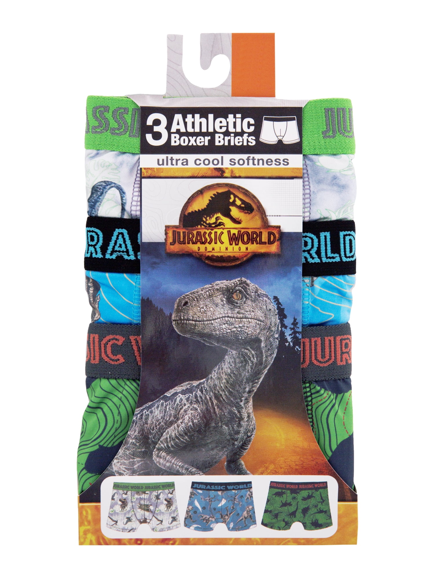 Jurassic Park Toddler Boy Boxer Briefs, 3-Pack, Sizes 2T-4T