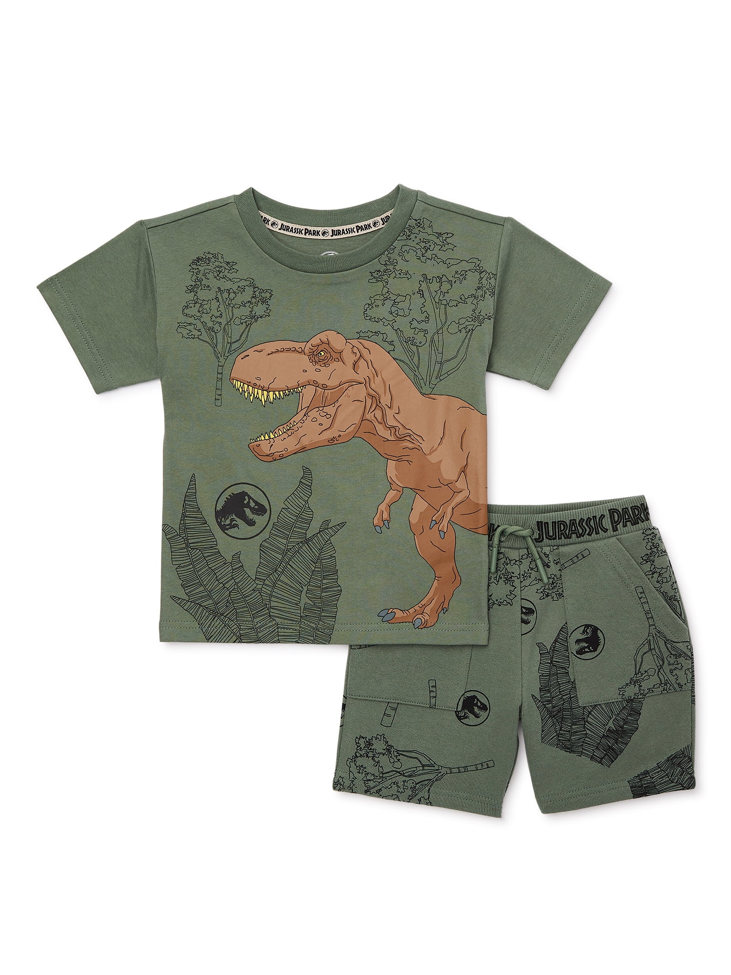 Jurassic Park Toddler Boys T-Shirt and Shorts Set, 2-Piece, Sizes 18M-5T