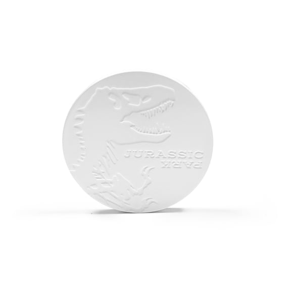 Jurassic Park Tyrannosaurus Rex Logo Heavy Duty Ceramic Coaster | 4 Inches Round