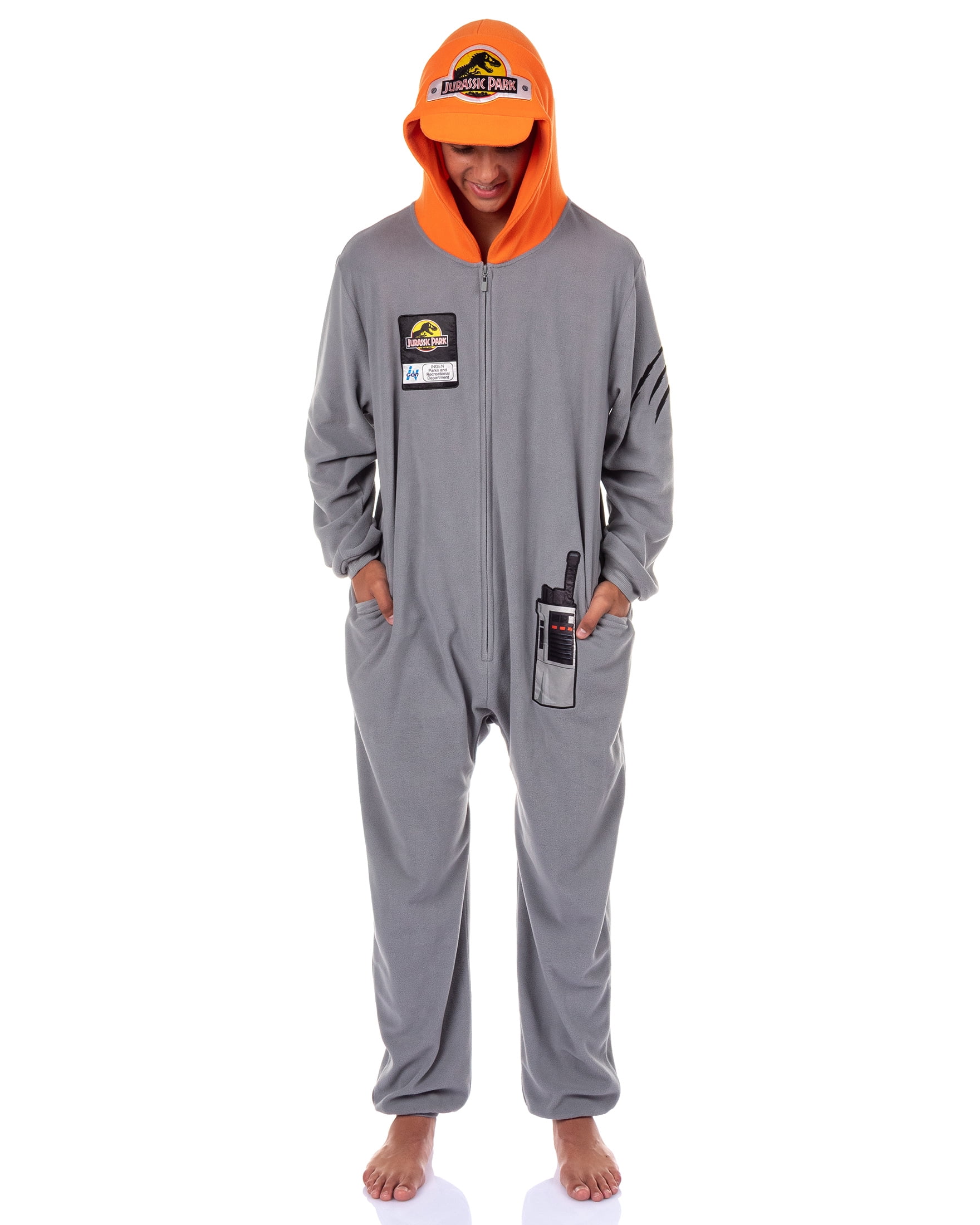 Jurassic Park Union Suit Adult Crew Member One Piece Hooded