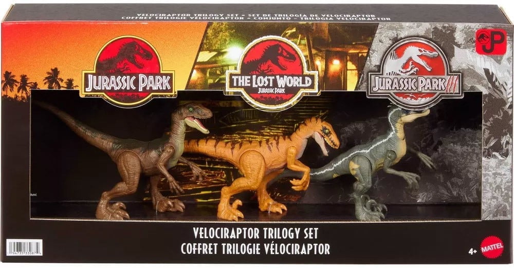 Jurassic Park Velociraptor Trilogy Set Action Figure 3-Pack