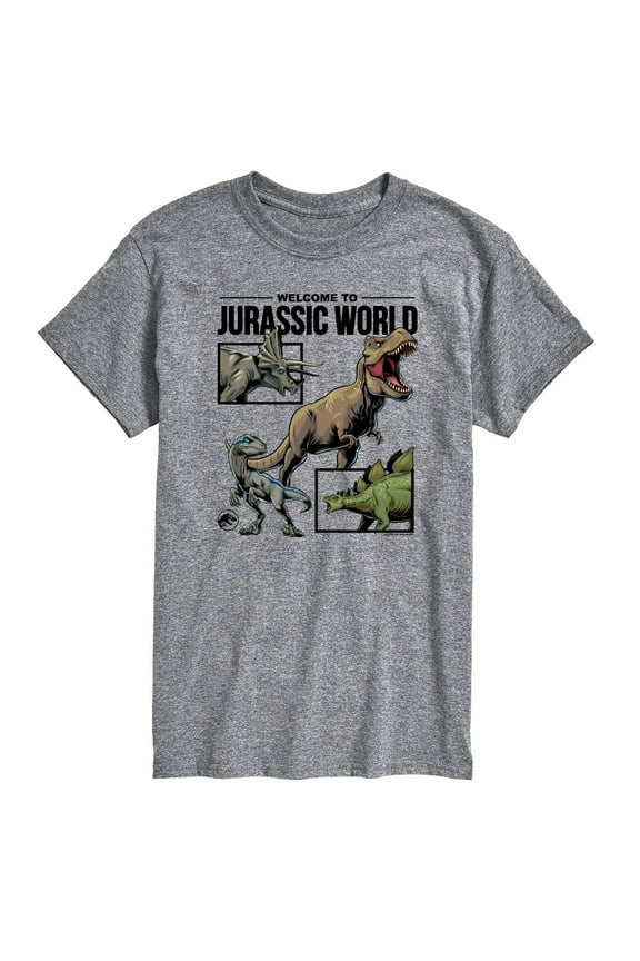 - Welcome To Jurassic World Dino - Men's Short Sleeve Graphic T-Shirt