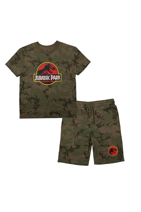 Jurassic Park Youth Boys Tee and Short Set-Large