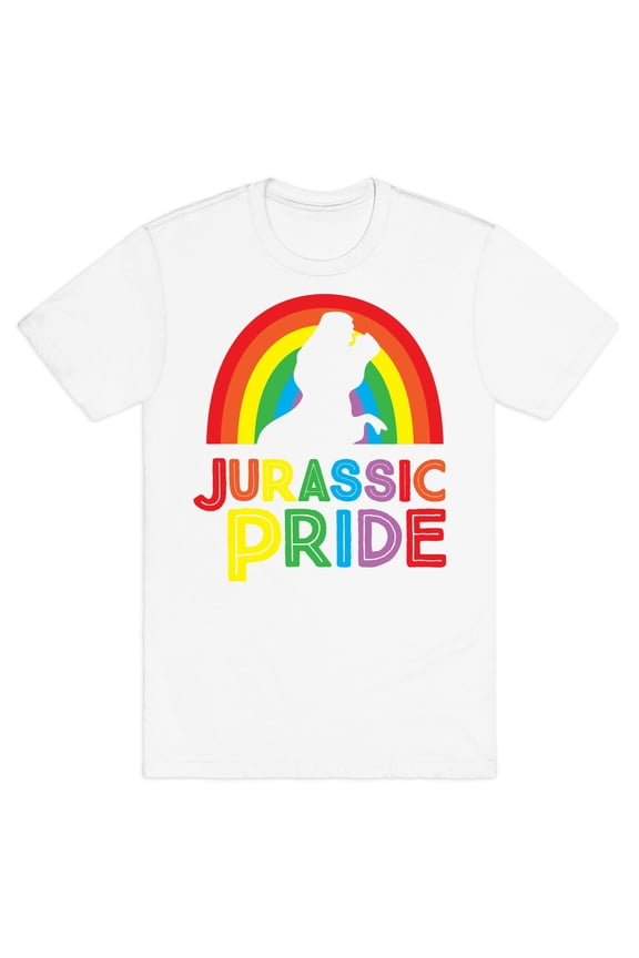 Jurassic Pride Parody White Print Tee Shirt Sweatshirt Hoodie
