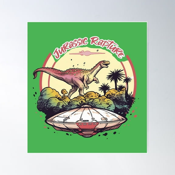 Jurassic Rapture Poster Wall Art, Modern Wall Decor For Living Room Bedroom, 8x12 UNFRAMED