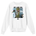 thumbnail image 1 of Jurassic Rebirth Air Land Sea Adult Black Crew Neck Long Sleeve Sweatshirt-3XL, 1 of 7