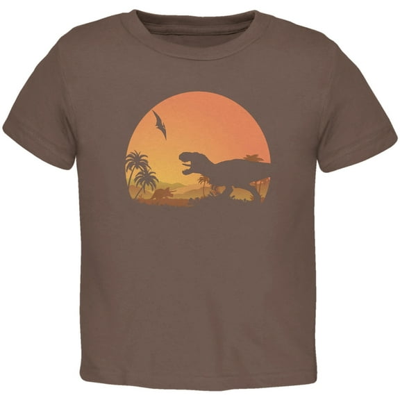 Jurassic Scape Brown Toddler T-Shirt - 2T