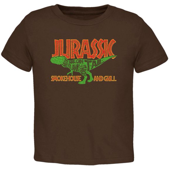 Jurassic Smokehouse and Grill Toddler T Shirt Brown 2T