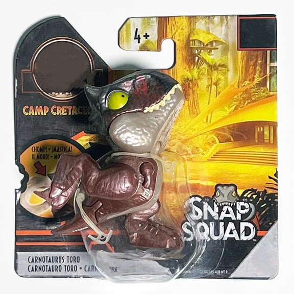 Jurassic Snap Squad Carnotaurus Toro Camp Cretaceous Dinosaur Figure