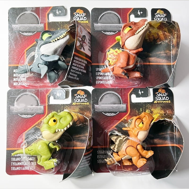 Jurassic Snap Squad Set of 4 Pcs Dinosaur Figure