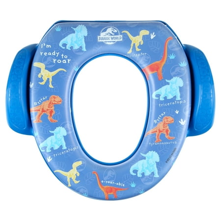 Jurassic World Soft Potty Training Seat for Toddlers with Hanging Hook, Fits Standard Toilets