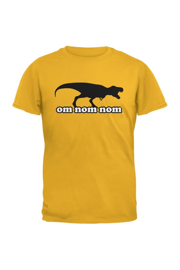 Jurassic - T-rex Om Nom Nom Gold Adult T-Shirt - Large