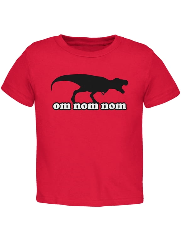 Jurassic - T-rex Om Nom Nom Red Toddler T-Shirt - 2T
