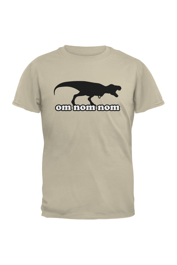 Jurassic - T-rex Om Nom Nom Sand Adult T-Shirt - Large