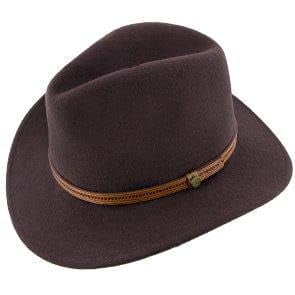 Jurassic - Walrus Hats Dark Brown Wool Felt Safari Hat - H7014