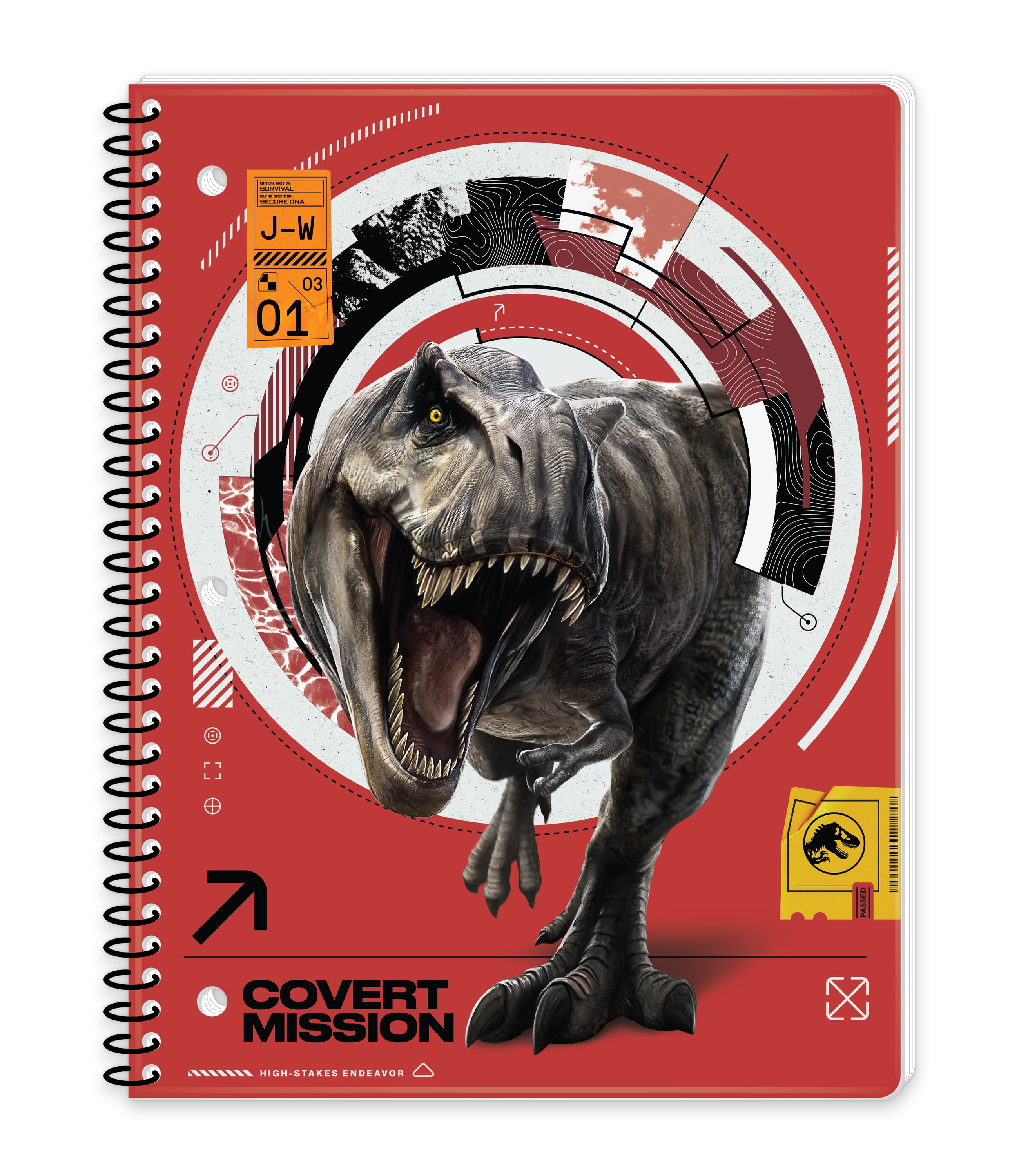 Jurassic World 1-Subject Spiral Notebook, Wide Ruled, 80 Sheets, Multi-Color