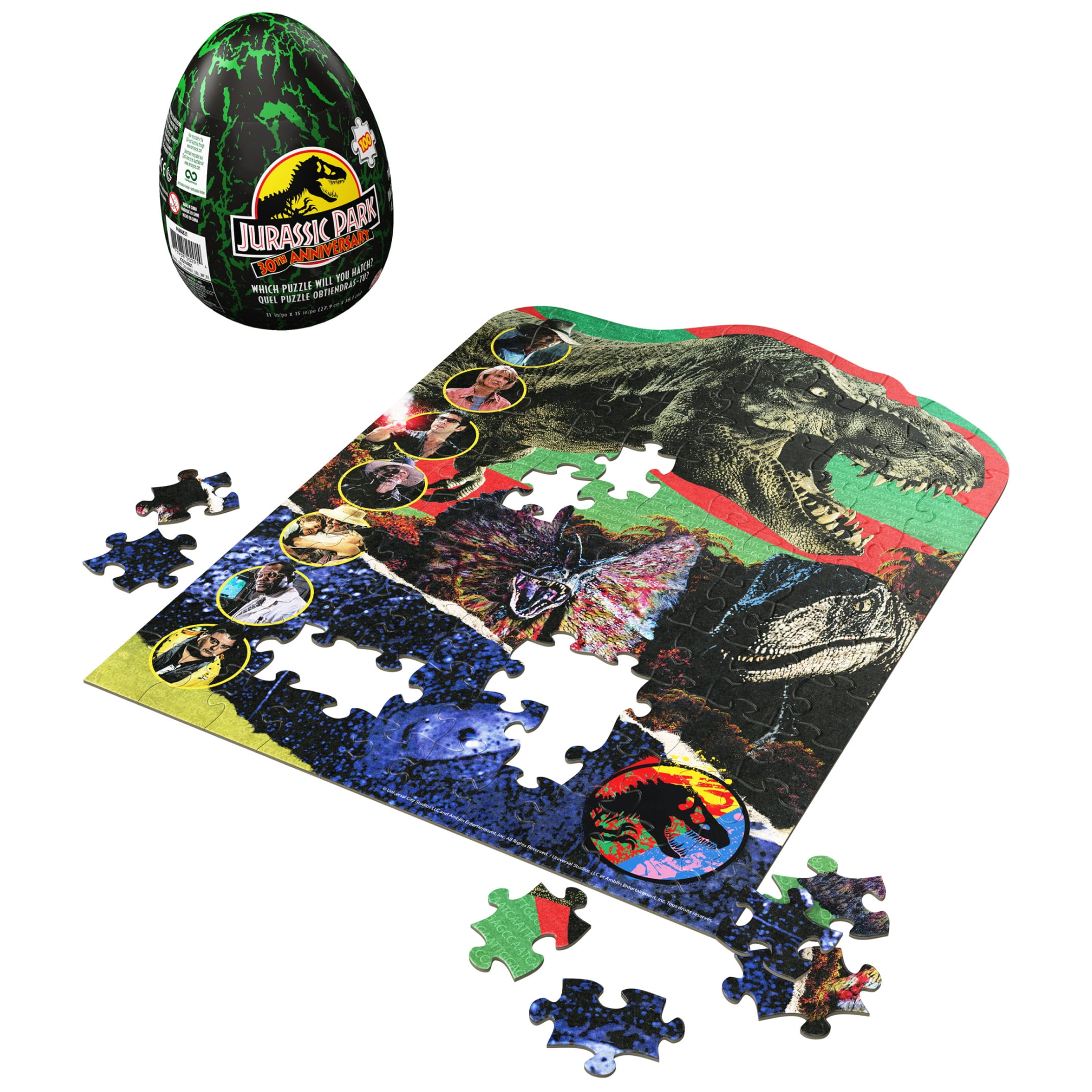 Jurassic World, 100-Piece Mystery Jigsaw Puzzle Dinosaur Park