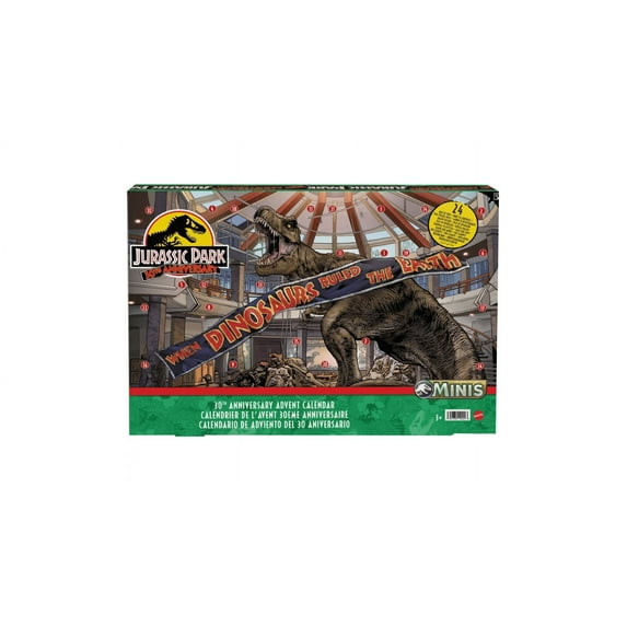 Jurassic World 30th Anniversary Holiday Advent Calendar Mini Dinosaur Figure Set
