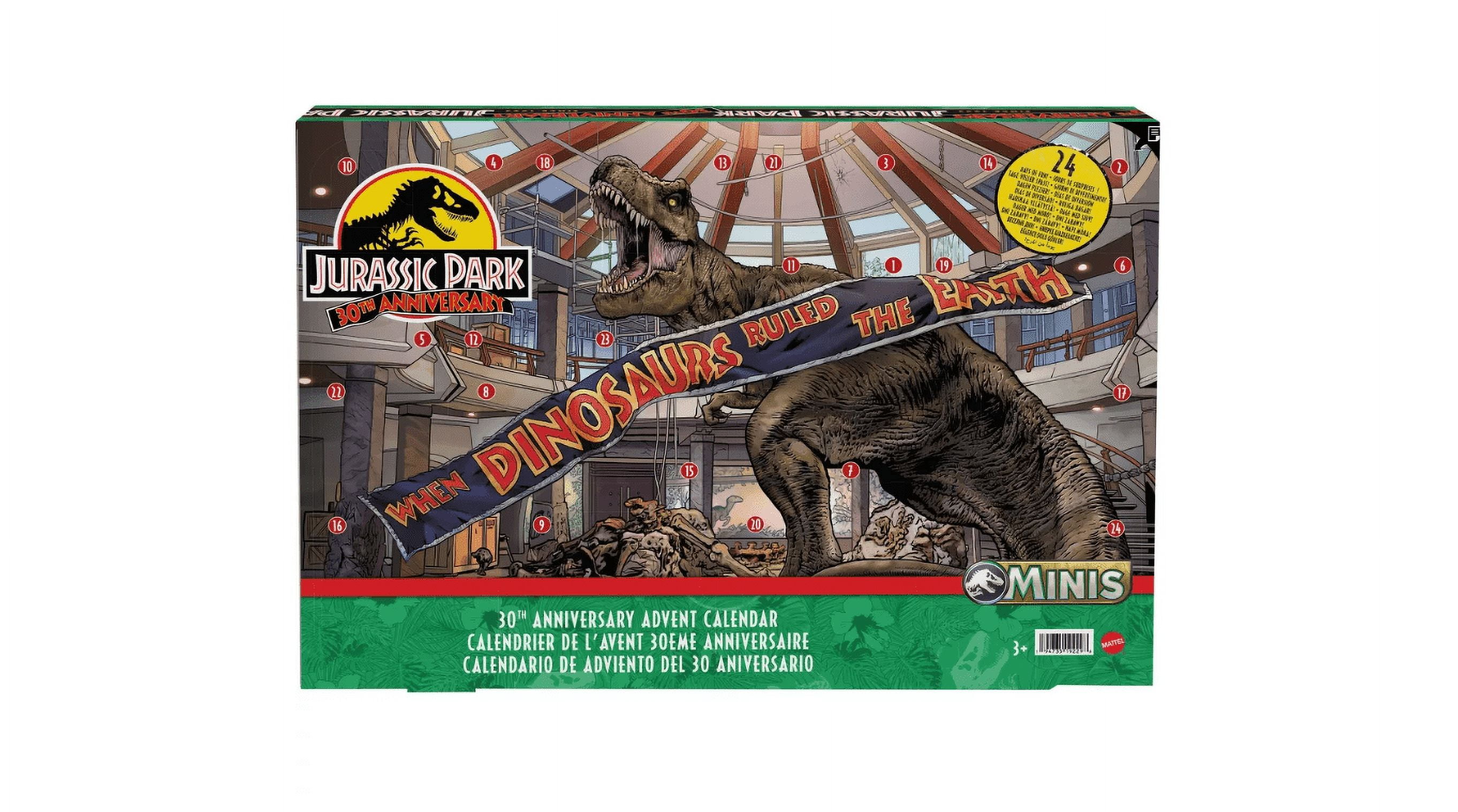Jurassic World 30th Anniversary Holiday Advent Calendar Mini Figure Set