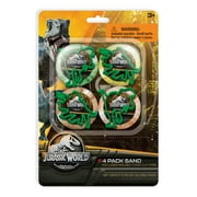 Jurassic World 4 Pack Play Sand with 4 Molded Cutters, for Kids Ages 3+, Party Favor