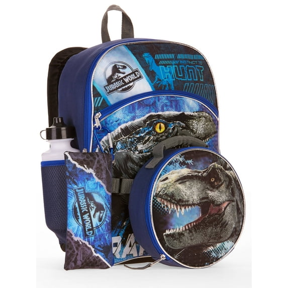 Jurassic World 5-Piece Backpack Set With Lunch Bag