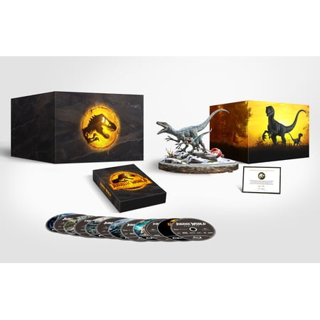 Jurassic World: 6-Movie Collection (4K Ultra HD + Blu-ray + Digital Copy) Blue Statue