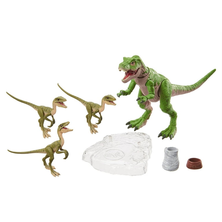 Jurassic World Amber Collection Baby T Rex & 3 Compys Dinosaur toy