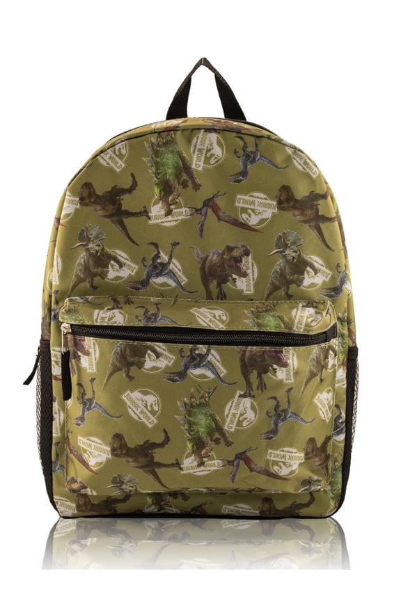 Jurassic World Backpack for Kids Jurassic World Bookbag Featuring Dinosaur All-Over Print Toddler Travel Bag, Lightweight Backpack for School Ages 3+