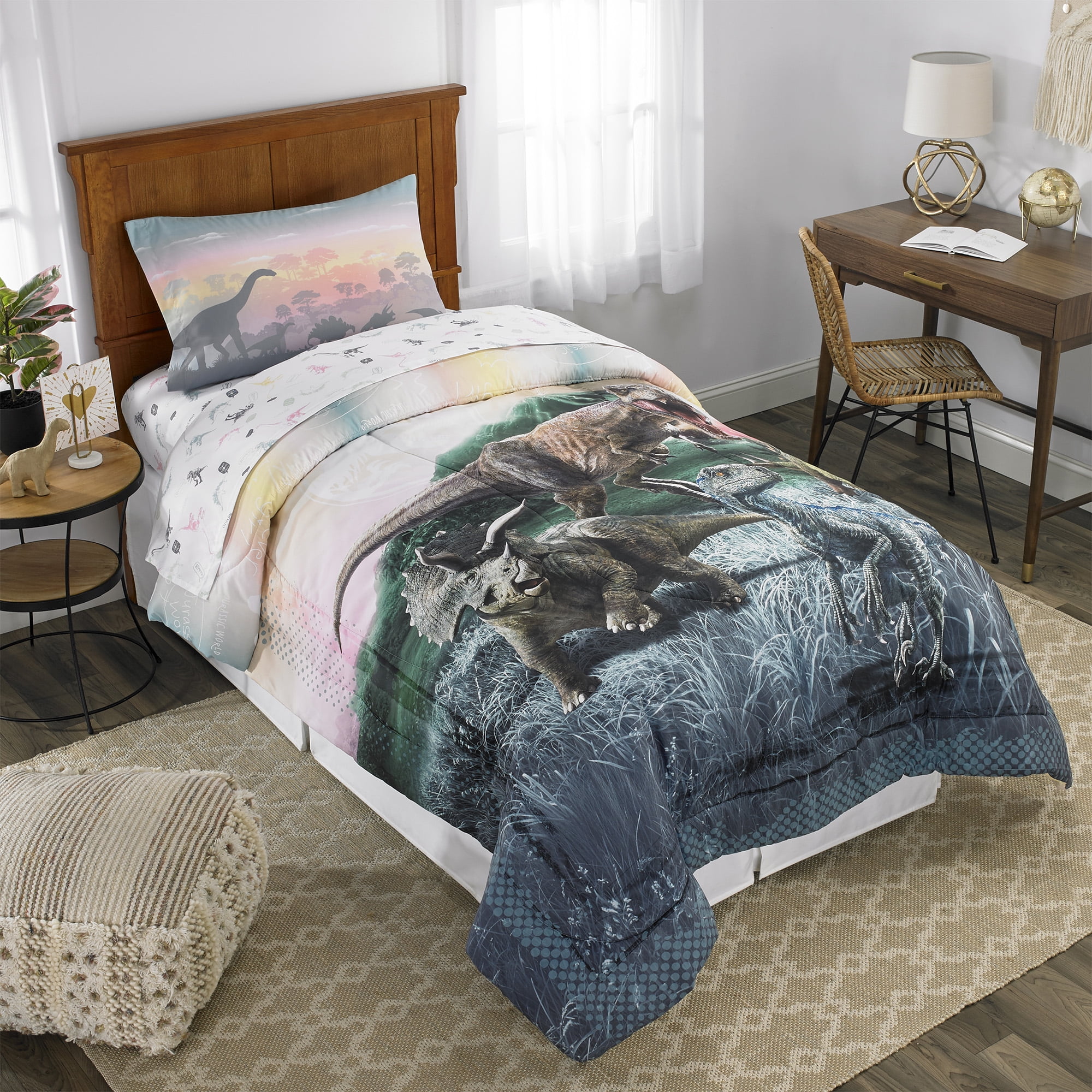 Jurassic World Bed in a Bag, Kids Bedding Set, Sunset