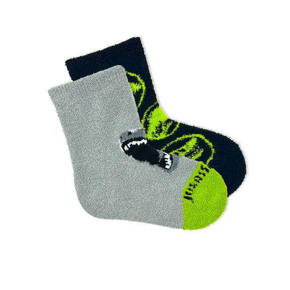 Jurassic World Boys Cozy Socks, 2-Pack, Sizes S/M-M/L