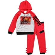 JURASSIC WORLD Boys' Holographic Patch Fleece Hoodie and Pants Set (Little Boys)