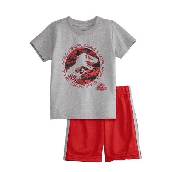Jurassic World Boys' T-Shirt and Mesh Shorts Set (Toddler Boys)