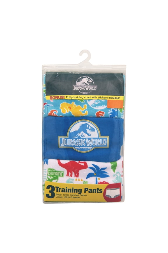 Boys' Toddler Potty Training Pants, Jrssic3pk, 4T