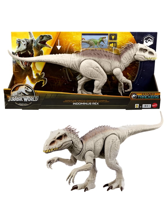 Camouflage 'N Battle Indominus Rex Action Figure Toy with Lights, Sound & Motion