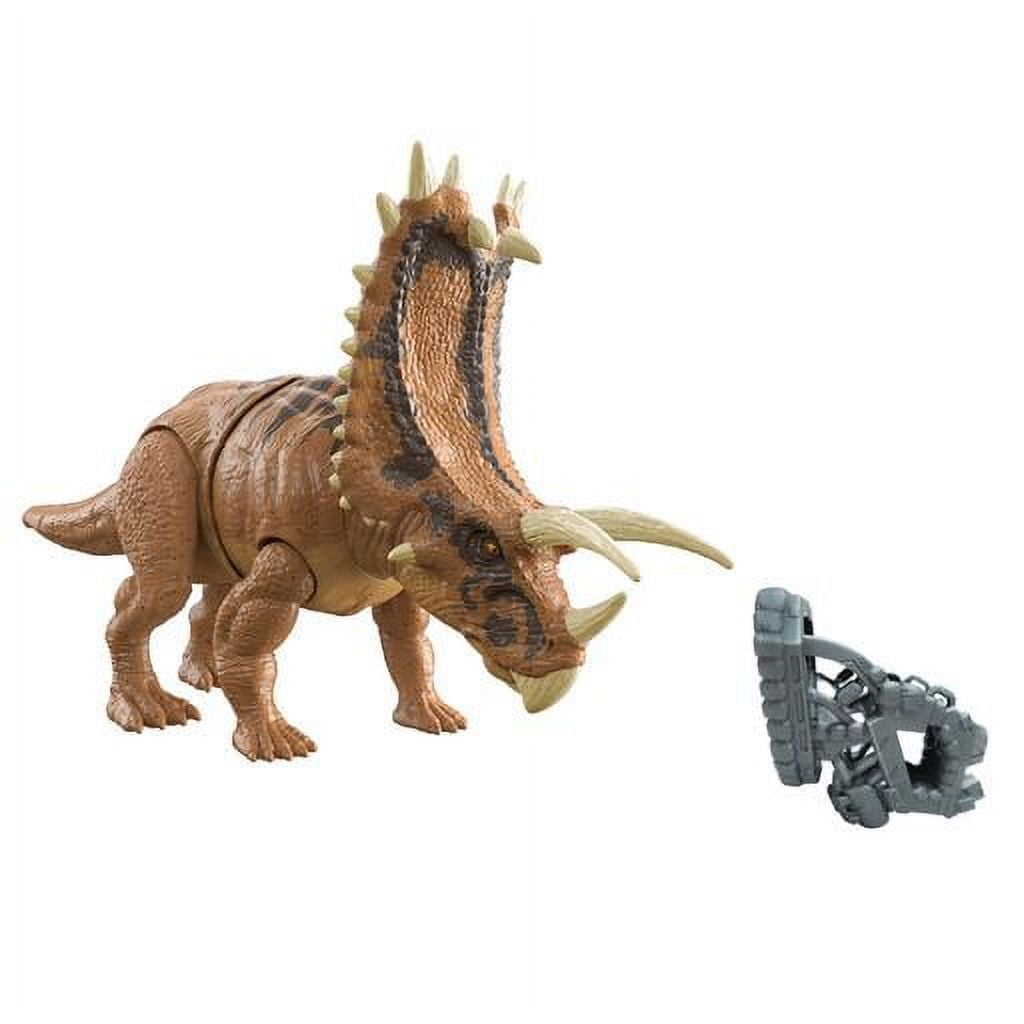 ​​Jurassic World Camp Cretaceous Mega Destroyers Pentaceratops Dinosaur Action Figure, Toy Gift with Movable Joints, Attack and Breakout Feature​