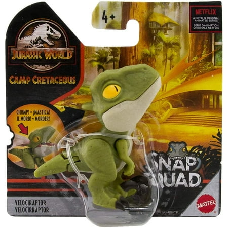 Jurassic World Snap Squad Velociraptor Mini Figure (Green, Version 2)