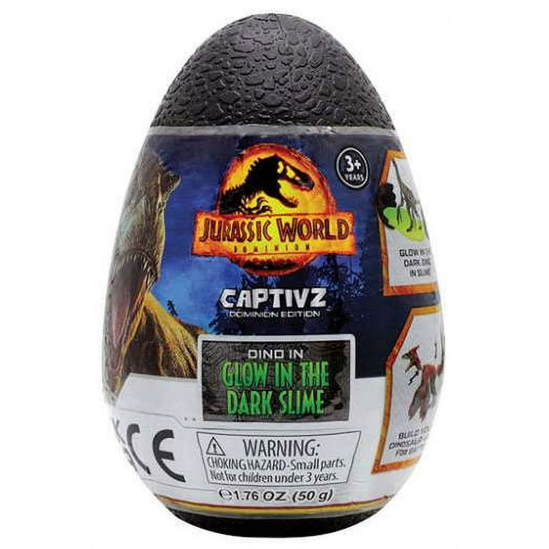 Jurassic World Captivz DOMINION Edition Glow in the Dark Dino Mystery Egg Slime Pack Walmart