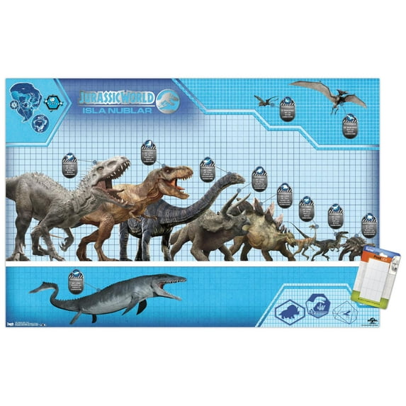 Jurassic World - Chart Wall Poster, 14.725" x 22.375"
