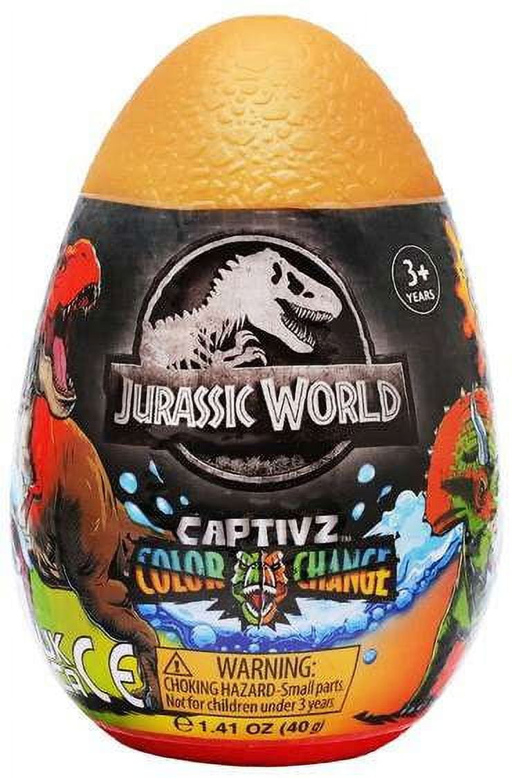 Jurassic World Captivz Color Change Edition Dinosaur Slime Egg, Collectible Pop N Lock Figures for Kids Ages 3+