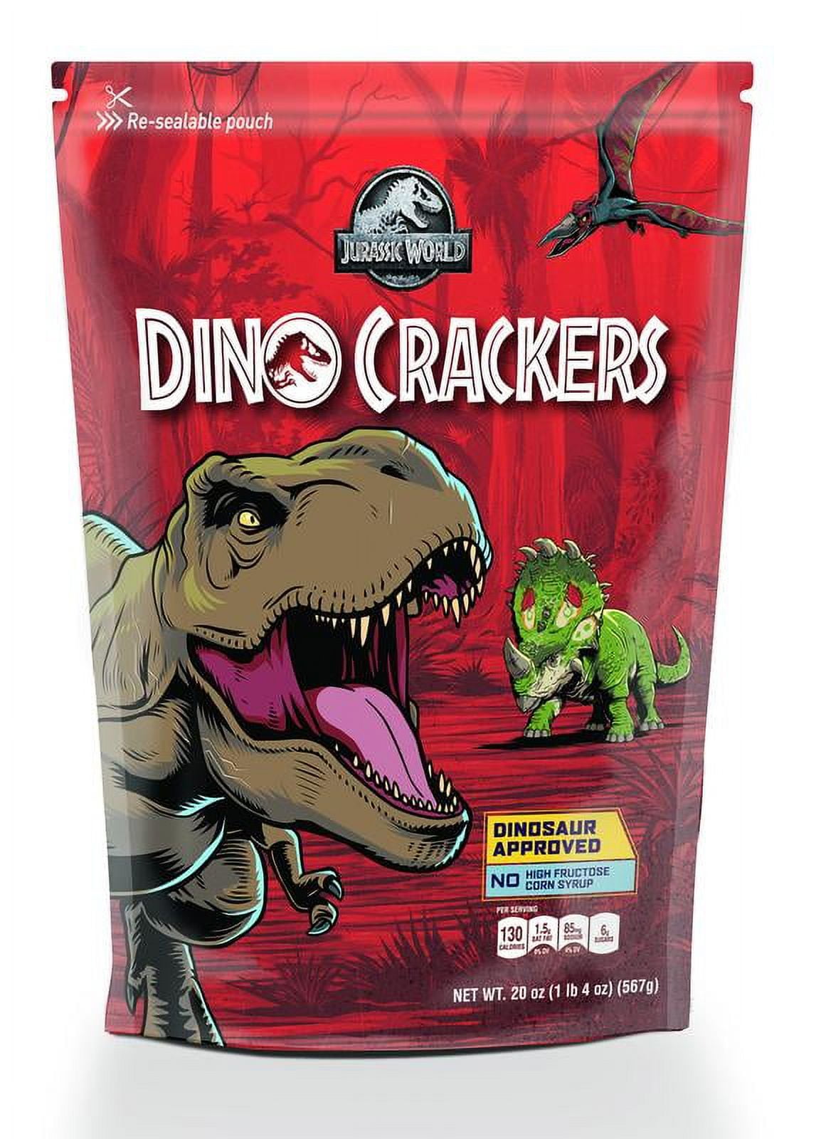 Jurassic World Crunchy Dino Cookies, Dinosaur Animal Crackers, 20 oz