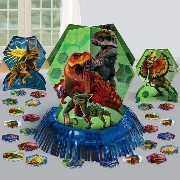 Various Jurassic World Dino Hybrid Table Decorating Kit, 23 Pieces